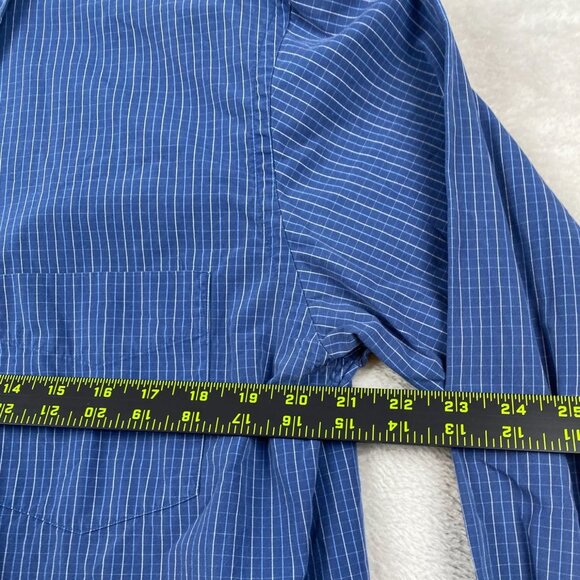J. Crew Men's Shirt Medium 15-15.5 Blue Plaid Long Sleeve Button-Down - Picture 4 of 6